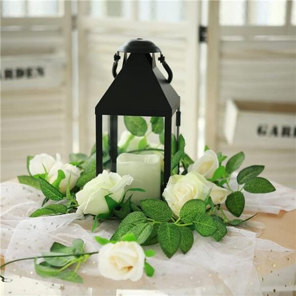 2pcs 13 FT Flower Vines Plants Artificial Flower Garlands Hanging Rose Ivy - Picture 1 of 6